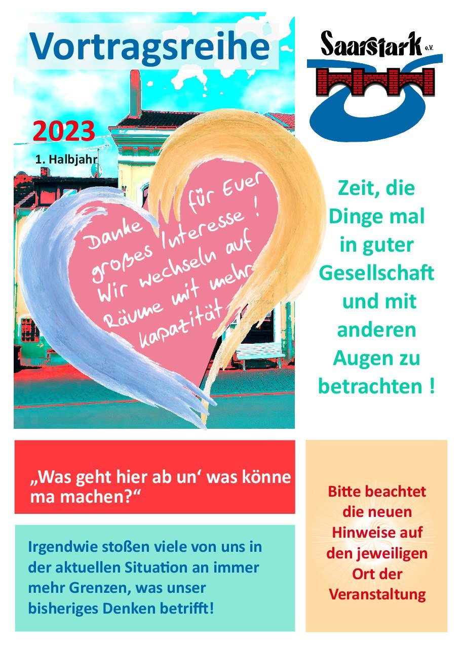 Veranstaltungstermine im ersten Halbjahr 2023 von Saarstark e.V.